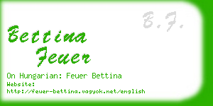 bettina feuer business card